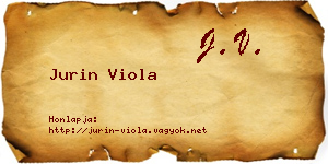 Jurin Viola névjegykártya